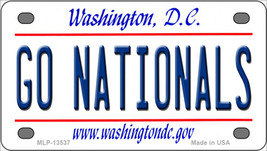 Go Nationals Washington DC Novelty Mini Metal License Plate Tag - £11.72 GBP