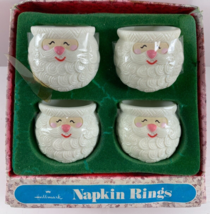 Vintage NOS Lot of 4 Hallmark Christmas Santa Claus Napkin Rings - £15.81 GBP