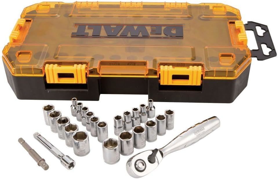 Dewalt Drive Socket Set, Sae/Metric, 1/4-Inch Drive, 25-Piece (Dwmt73805) - $47.95