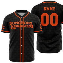 Custom Baseball Jersey Dungeons Dragons Shirt Gamer Jersey Personalized Gift - £15.97 GBP+