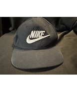 Nike Pro Dri-FIT Snapback Hat Black White Swoosh Logo Cap Adjustable - $23.25 CAD