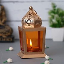 Tealight Candle Holder Metal Iron Lantern Moroccan for Home and Office Decor 6.5 - £36.36 GBP