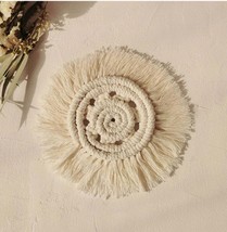 Boho Tassel Trivets Coasters. Cotton. Set of 4. NIP - $10.89