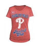 MLB Woman&#39;s Phillies Club Short Sleeve Tee L  - $355.20 MXN