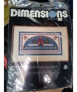 Sunset Needlepoint Kit &quot;Welcome Friends Shelf&quot; Dimensions Kit  - $349.91 MXN