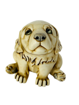 Harmony Kingdom box figurine Treasure Jest vtg Golden Oldie Retriever Puppy Dog - £50.61 GBP