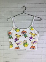 Nickelodeon Rugrats All Over Print Cropped Crop Tank Top Womens Juniors Size S - £21.80 GBP