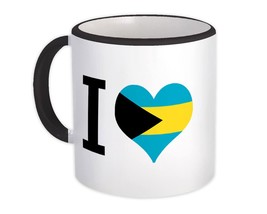 I Love Bahamas : Gift Mug Flag Heart Crest Country Bahamian Expat - £12.77 GBP