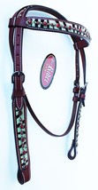 Horse Show Tack Horse Bridle Western Leather Headstall  8218HB - $41.57