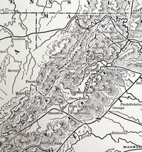 Map Theater Of War Mountain Department 1928 Print General John Fremont DWV3B - £19.92 GBP