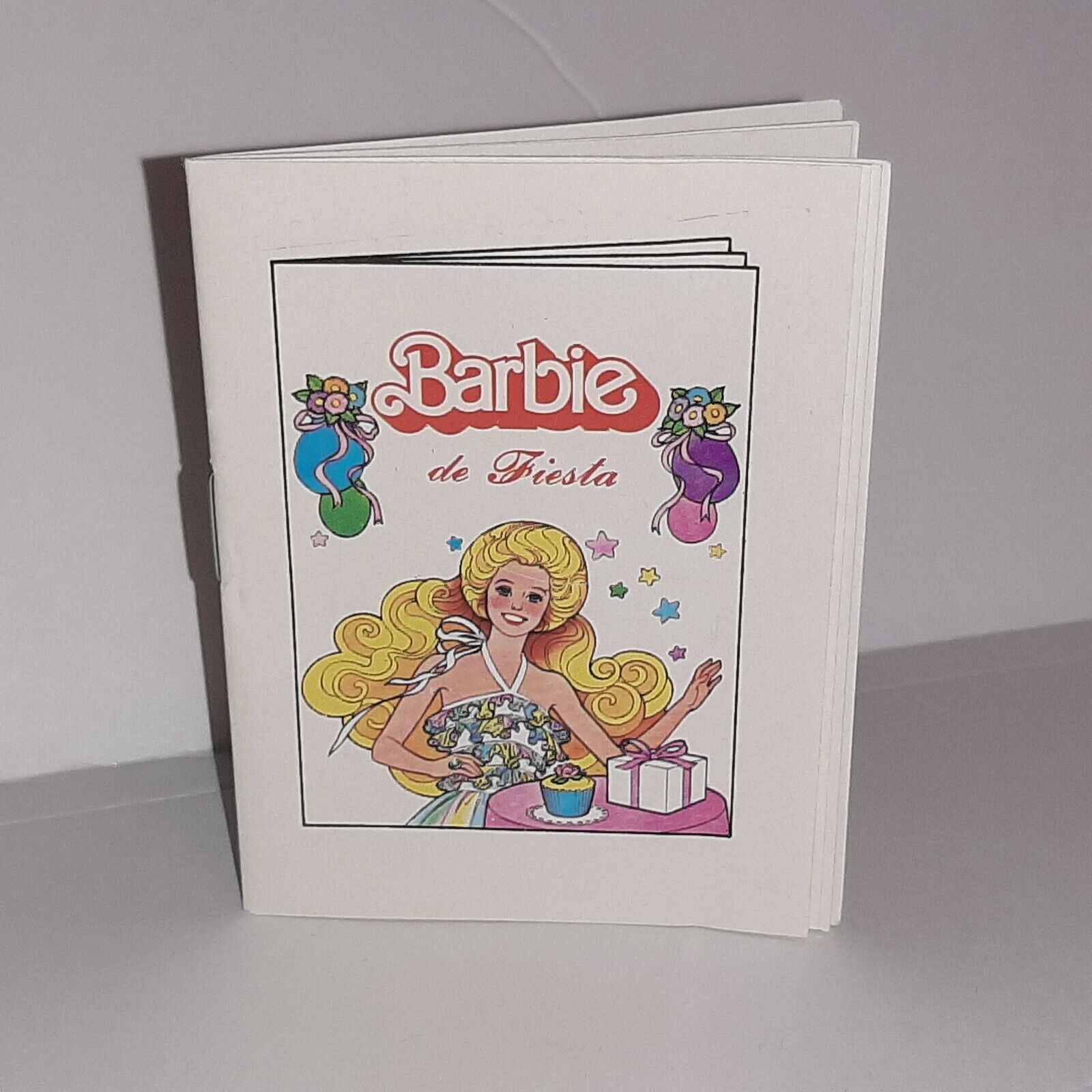 Vintage Barbie de Fiesta Mini 4&quot; Blank Book Spanish Happy Birthday Barbi... - $7.92