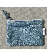 Caro London Blue Floral Vinyl Pouch Change Purse Cottage Coastal Grandma... - $14.85