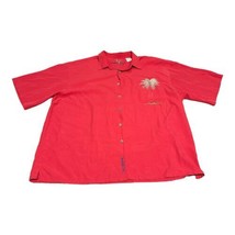 Bamboo Cay Shirt Men 2XL Red Short Sleeve Hawaiian Button Down Shirt Pal... - £36.60 GBP