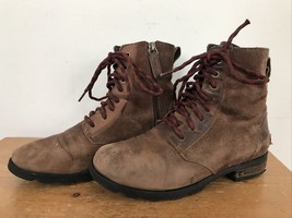 Sorel Emelie NL3310-282 Womens Brown Leather Lace Up Winter Snow Rain Bo... - $36.62