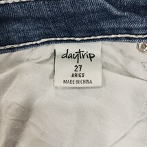 Daytrip Aries DBK514 Women's Blue Stretch Denim Low Rise Cropped Jeans (27×25) image 4