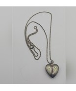 Vintage Silver Heart Locket Necklace 925 Sterling - $45.00