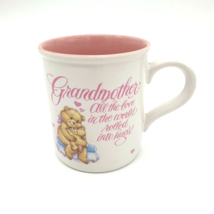 American Greetings Grandmother Mug Coffee Tea Love Hugs Pink Teddy Bear ... - $11.09