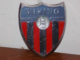 Vintage Viking Kansas City Missouri Metal Embossed Badge - $1,738.80 MXN