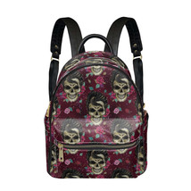 James Dean Legends skulls PU Leather Leisure Backpack College School Daypack - £29.25 GBP