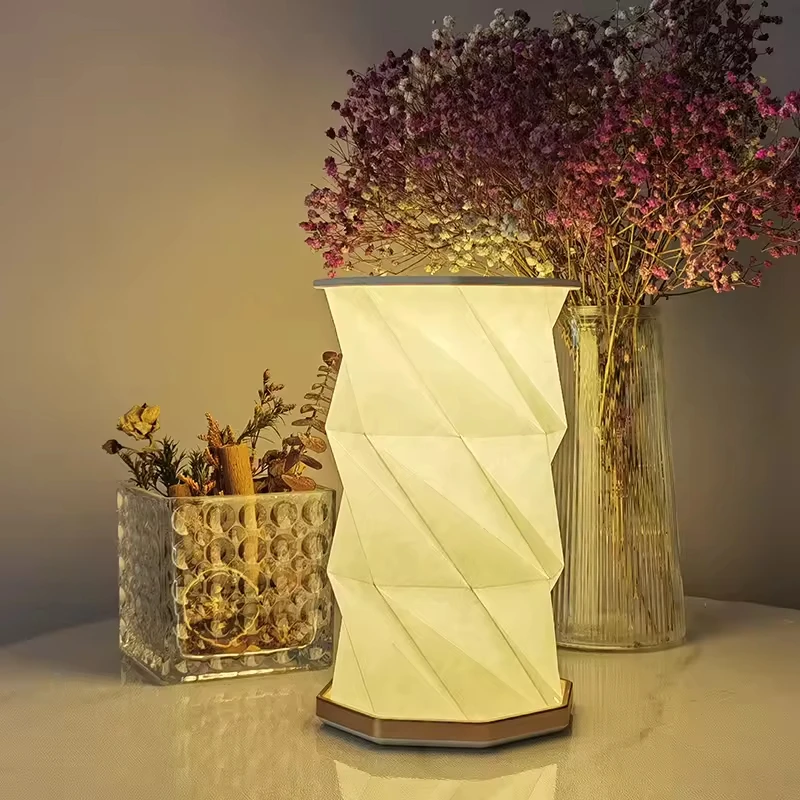Cordless Rechargeable Table Lamp Acrylic Crystal Art Table Lamp for Bedroom - $18.85