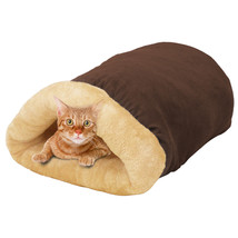 GOOPAWS 4 in 1 Self Warming Burrow Cat Bed, Pet Hideway Sleeping Cuddle Cave - £23.52 GBP