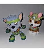 2 Paw Patrol 6.5&quot; Plush Dogs Lot Rocky Spin Master Ty Beanie Boo Tracker - £15.46 GBP