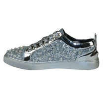 Mens Fancy Shoes By FIESSO AURELIO GARCIA, Spikes Rhine stones 2413 Silver image 5