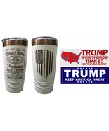Trump 2025 - Old No. 45 &amp; 47 Engraved 20oz Tumbler and 2 bumper stickers... - $19.79