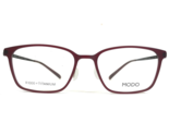 MODO Eyeglasses Frames 7009 A MBURG Black Matte Burgundy Red Square 51-1... - $186.63