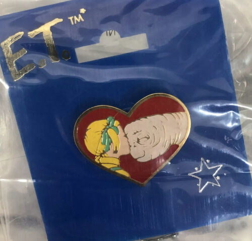 Primary image for Vtg E.T. The Extra Terrestrial Enamel Heart Pin 1982 Gerdie For Backpack Hat ET