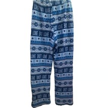 Juniors blue fair isle plush lounge pants - Pajama Pants multi color Size Medium - £2.74 GBP