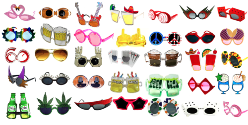 Primary image for 6 Assortment Of Novelty Party Glasses mix wholesale photo booth funny sunglasses
