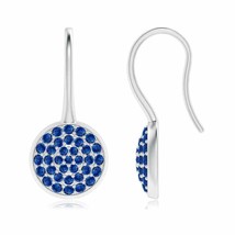 ANGARA Natural Blue Sapphire Round Earrings for Women in 14K Gold (1.2MM) - £641.54 GBP