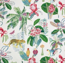 Tommy Bahama Heavenly Kingdom Leafy Tiger Monkey MULTI-USE Fabric By Yard 54&quot;W - £12.01 GBP