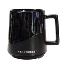 Starbucks 2017 Black Matte Dipped Black Glazed Coffee Mug 14oz - £11.67 GBP