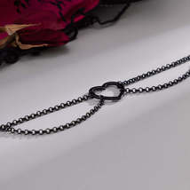 Black Heart Layered Choker Necklace - £10.38 GBP