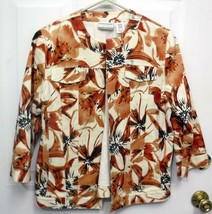 VTG New Alfred Dunner Vietnam 10P Womens Cotton Lined Casual Career Open Jacket - £11.95 GBP