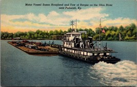 Motor Vessel Susan Hougland On The Ohio River Near Paducah KY Postcard - £7.86 GBP