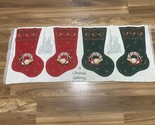 Vintage Christmas Stocking Hallmark Wamsutta Cut and Sew Quilted Set of 2  - £14.42 GBP