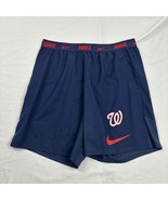 Nike Mens Washington Nationals MLB Baseball Shorts Blue Elastic Drawstri... - £15.53 GBP