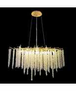 Luxury Gold Linear Crystal Chandelier 40" - $490.00
