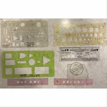 Lot of 7 Vintage Engineering Architect Rulers Stencils Templates Logic S... - $14.92