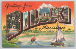 Postcard Greetings From Biloxi Mississippi Large Letter Colourpicture - £2.94 GBP