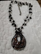 16&quot; Multi-Strands Glass Chips Cluster Statement Fashion  Necklace Black ... - €16,09 EUR