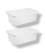 6-Quart Clear Storage Bins (2-Pack) - Sterilite, White, Snap Lid - $17.99