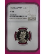 Top Pop 1969 Panama PF 69 Proof 1/4 Balboa NGC Graded Certified Genuine ... - €112,39 EUR