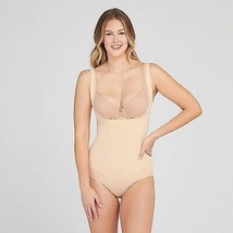 Assets by Spanx Women&#39;s Remarkable Results Open-Bust Brief Bodysuit - Beige L - £14.84 GBP