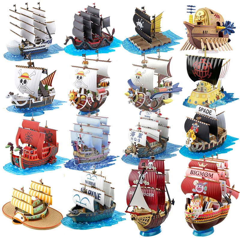 Bandai Thousand Sunny Going Merry Boat Pirate Ship Figures One Piece Spade - £30.19 GBP+