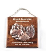 Vintage Mount Rushmore Wood Cooper Tone South Dakota Wall Hanging Plaque - $33.83 CAD