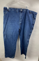 Wrangler Jeans Mens 50 x 32 Blue Carpenter Relaxed Fit Straight Leg Cotton Denim - £18.14 GBP